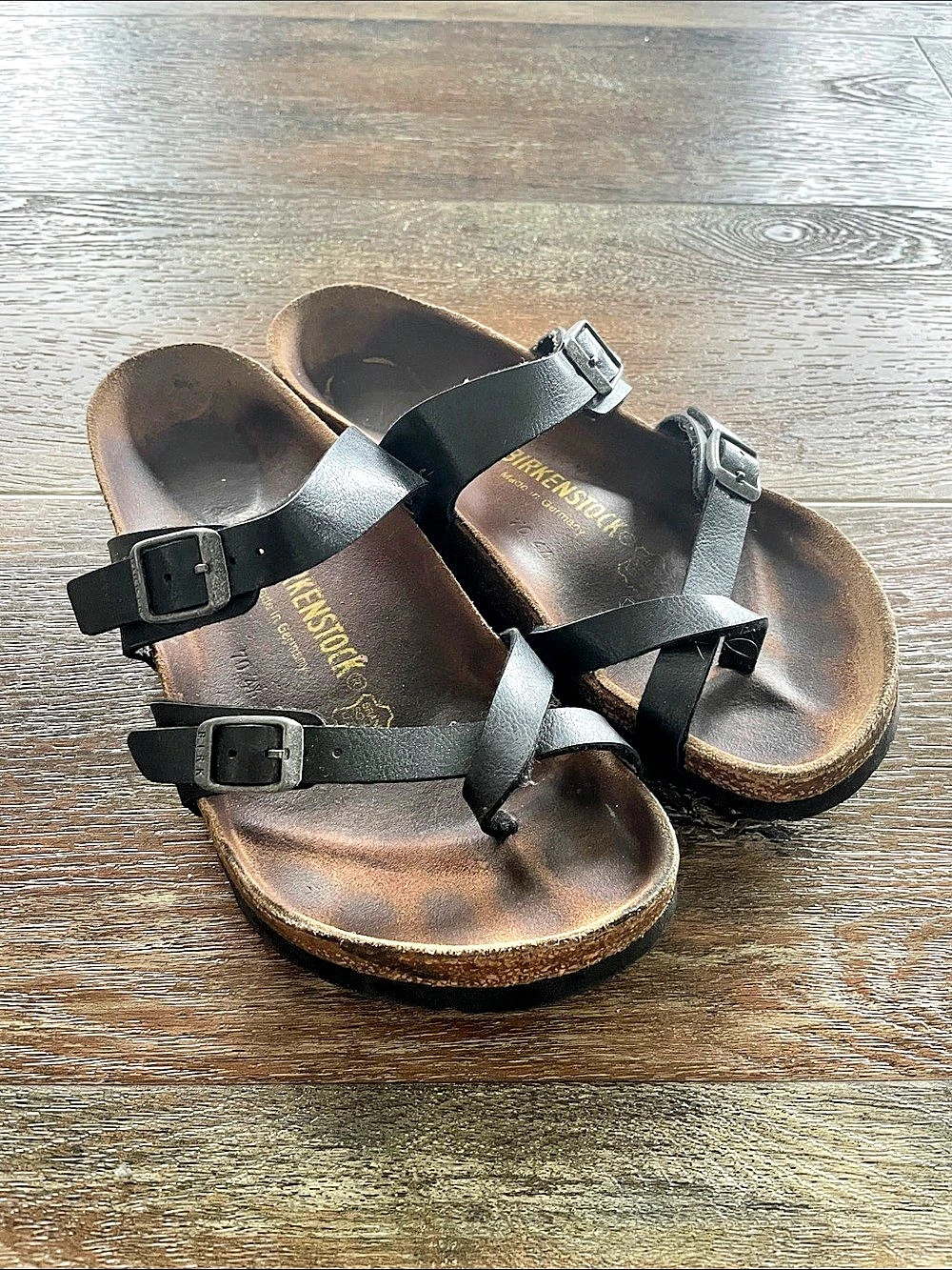 Birkenstock Women’s Mayari Two-Strap Sandals Black & Brown EU 37